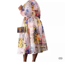 Load image into Gallery viewer, Elegant Print Dress Long Sleeve
