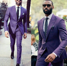 Load image into Gallery viewer, Purple Men Suit Slim Fit
