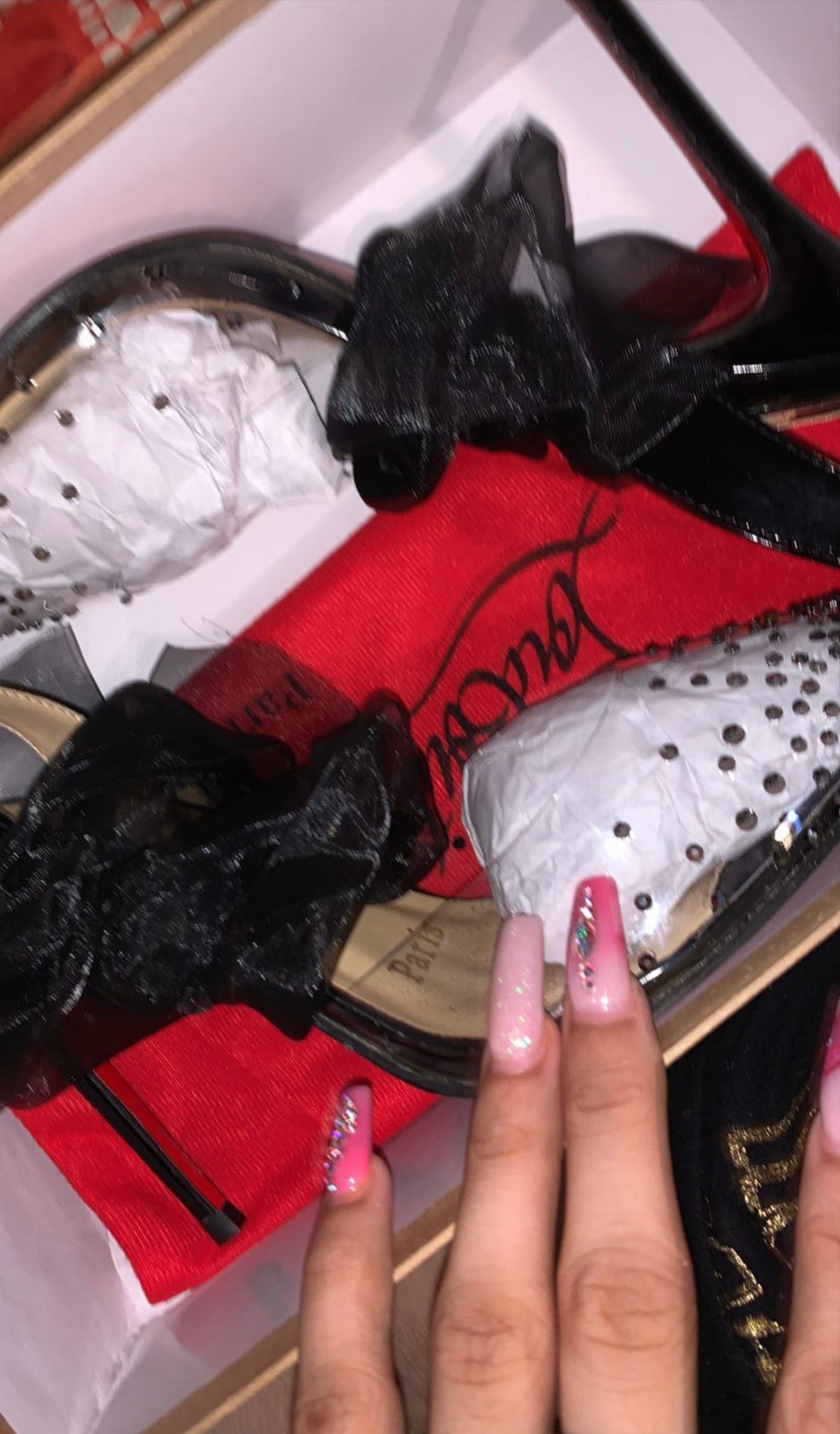 Black Lace up Slingback red bottoms â Fashionably Favoured