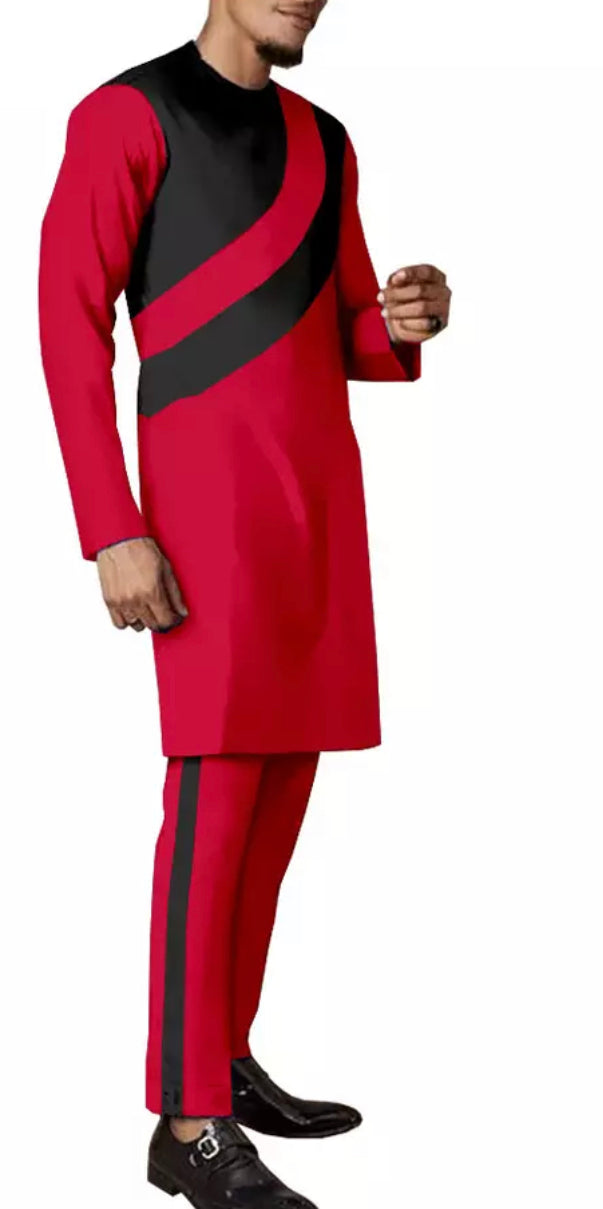 Black and Red Clergy suit
