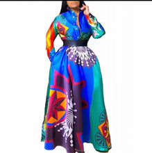 Load image into Gallery viewer, Colorful High Waist Dress
